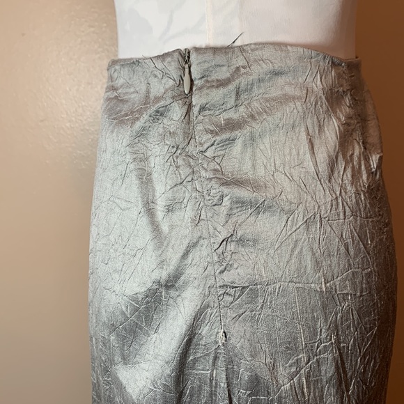 Ministry 100% Silk Silver Maxi/Long Skirt - Picture 6 of 10